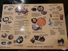 Menu of KimBap Ho&#224;ng Tử