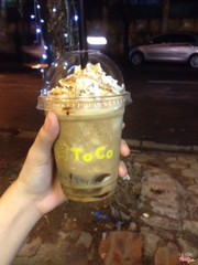 Cafe caramel đá xay fun kem