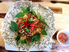 gỏi tép đồng đu đủ 