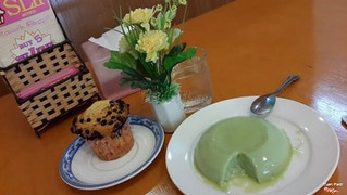 muffin chocolate & Matcha Soya Pudding