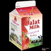 Sữa thanh tr&#249;ng Đ&#224; Lạt milk vị d&#226;u