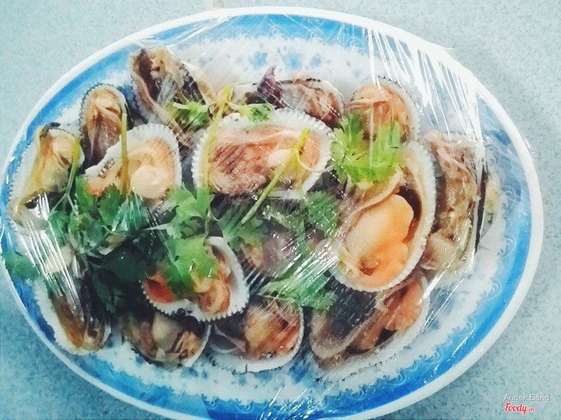 sò lông nướng mở hành 