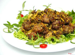 Gà chọi nướng riềng xả