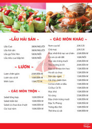 THỰC ĐƠN NHÀ HÀNG LONG PHỤNG BAY