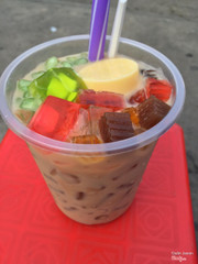 Trà sữa flan thạch củ năng