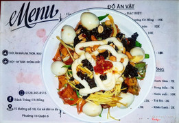 Bánh Tráng Trộn : 15k
Bánh Tráng Cuốn : 15k
Gỏi Xoài : 25k
