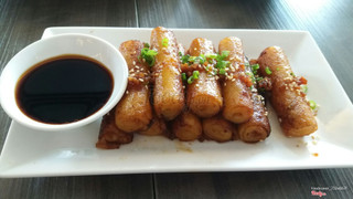 bánh cuốn sốt tương XO