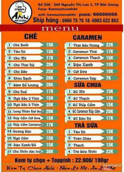 Menu Chè - Hệ thống ẩm thực Ahihi