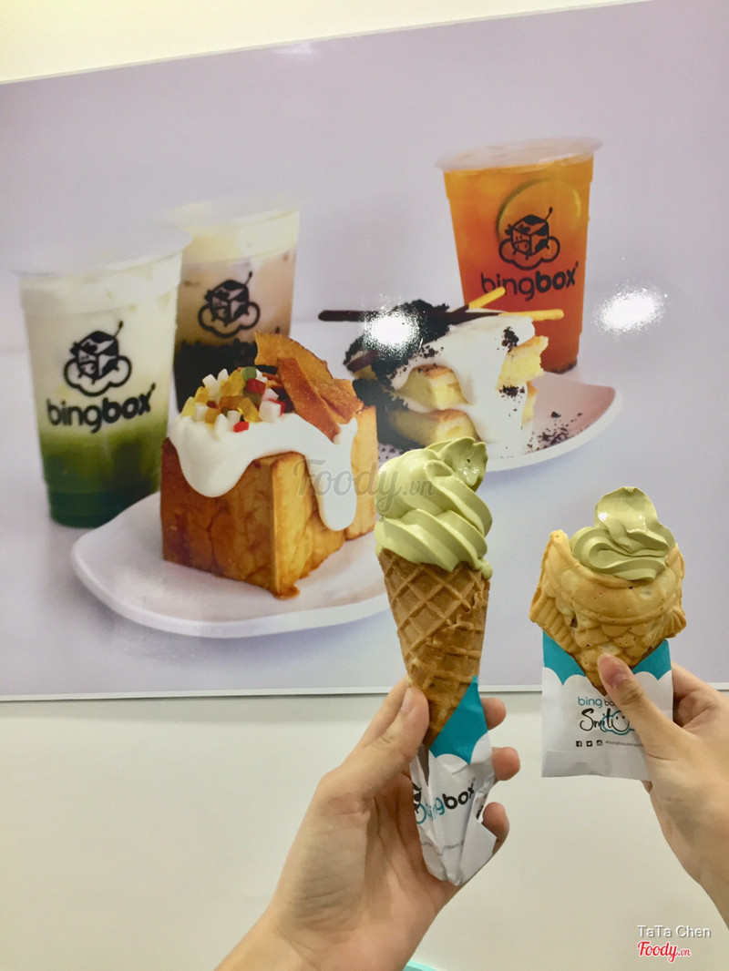 Kem Matcha Bánh Ốc Quế & Bánh Cá