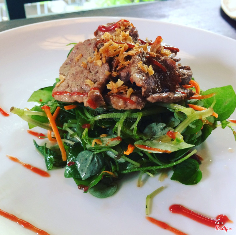 Rau càng cua bóp thịt bò