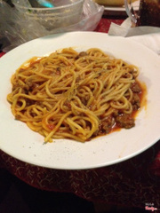 Spaghetti bò bằm
