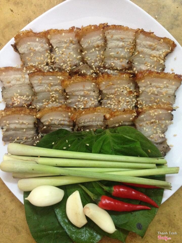 ba chỉ giòn da