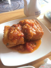 Đậu hũ dồn thịt sốt cà