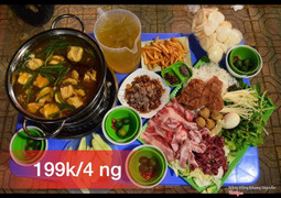 😱 COMBO GIÁ SỐC - ƯU ĐÃI TẬN GỐC 😱        😱😱 Ăn no căng bụng 4 ng ko quá #200k 😱😱    Set lẩu riêu cua bắp bò sườn sụn #199k/4ng gồm có :  👉 1 đĩa khoai tây chiên  👉 1 túi phồng tôm 👉 1 âu trà đá 👉 1 nồi nước lẩu 👉 1 bát gạch cua  👉 Bắp bò 👉 Sườn sụn  👉 Ba chỉ bò mĩ 👉 Thịt bò viên 👉 Đậu mơ hịn  👉 Rau đi kèm ( hoa chuối , rau muống chẻ , nấm kim châm , các loại rau thơm , 1 rổ rau theo mùa ) 👉 Và cuối cùng là 1 đĩa hoa quả tráng miệng ( củ đậu hoặc dưa chuột )  ❤️ Giá lẩu chưa bao giờ rẻ thế . Chỉ cần #199k có ngay 1 set lẩu như trên. Đảm bảo no căng rốn mà ko phải gọi thêm bất cứ 1 thứ j 😜  ❤️ Trương trình sẽ áp dụng đến hết tuần và chỉ dành cho khách đặt trc thôi nhé 😀 📞 094 234 8866 - 0165 365 1565  ❤️ Đ/c : Vườn hoa 49 Lê Đại Hành . Cạnh ngõ số 2a Hoa Lư  📞 094 234 8866 - 094 234 8866 - 094 234 8866