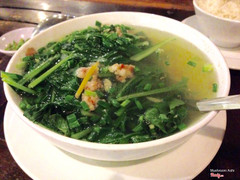 Canh cải tôm bằm