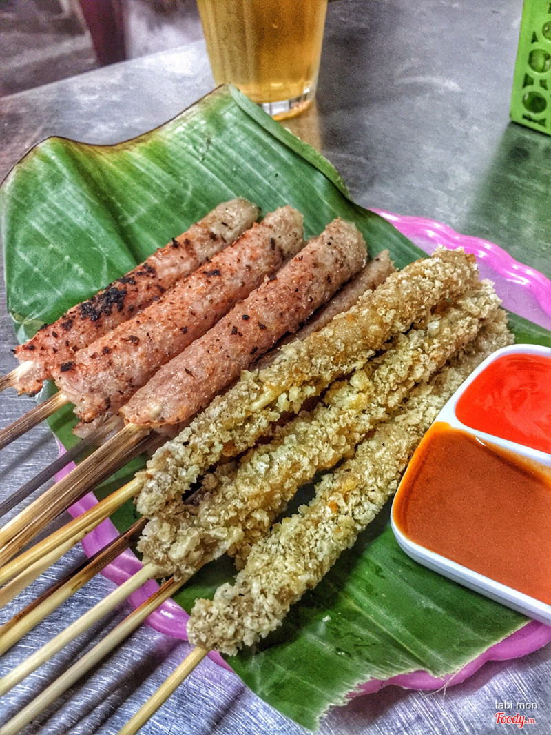 nem chua nướng và nem dài