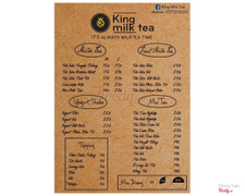 Menu mới nhe , có hình ảnh minh hoạ cho mấy bạn dễ hình dung 😉

Mix Tea ( 10 sự lựa chọn )

Yogurt Shake ( có 4 loại )

Và cuối cùng là trà sữa

Riêng trà sữa trái cây có 4 sự lựa chọn cho mấy bạn : 