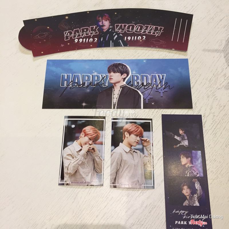 Cup Holder & Cards  Park Woo Jin ( Wanna One - AB6IX ) 