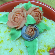 Xôi bắp kết hợp với hoa đậu