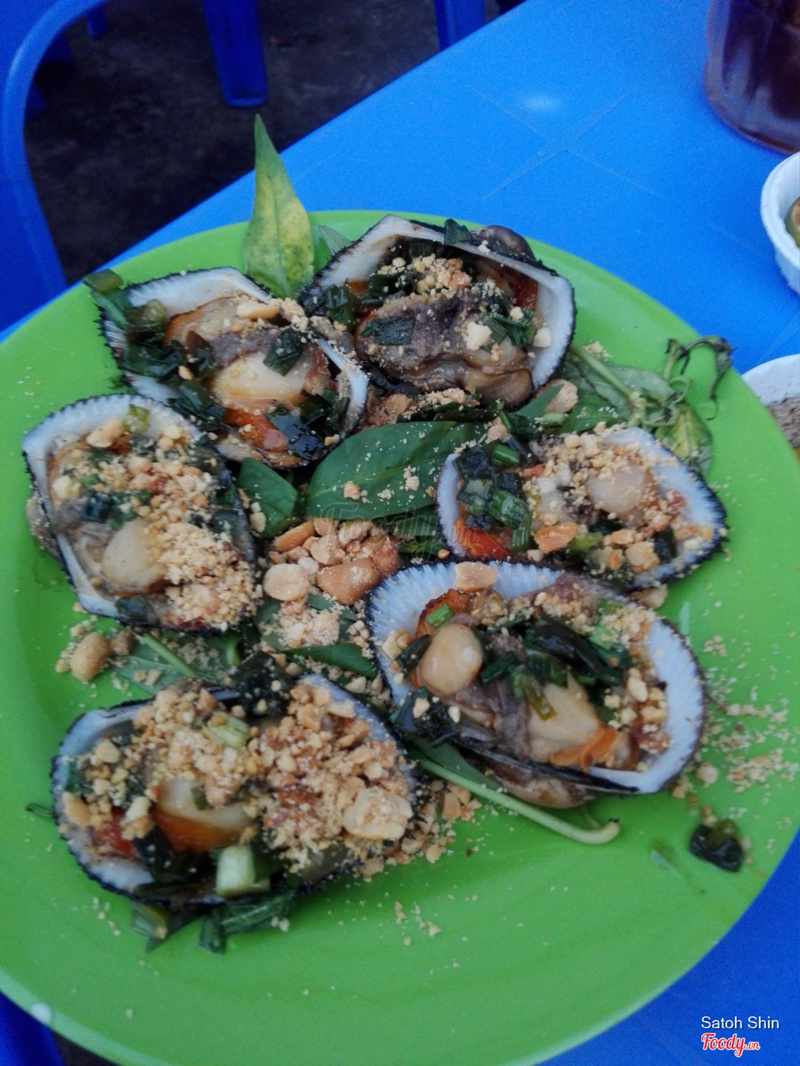 sò lông nướng mỡ hành