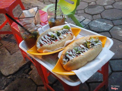 hotdog thường và trà quất ~