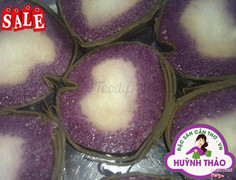 Bánh tét lá cẩm đậu chay - đặc sản cần thơ