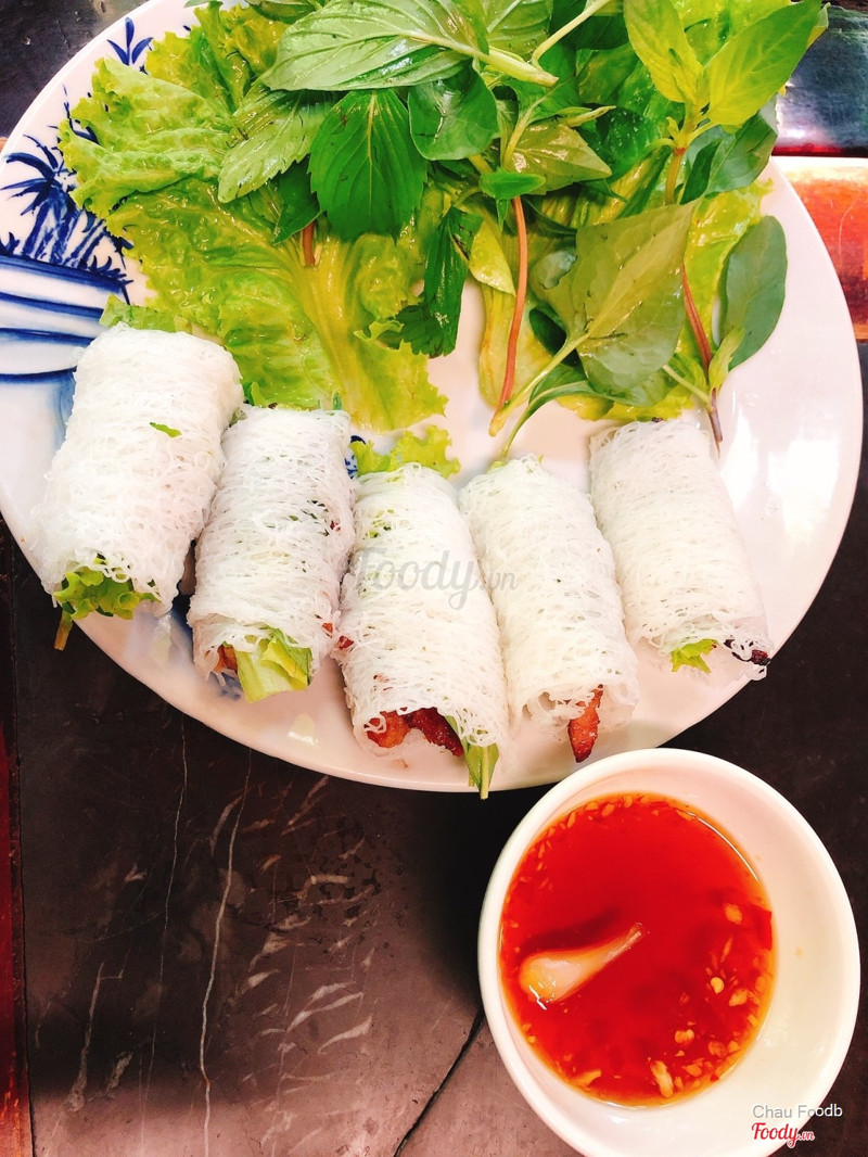 Bánh hỏi cuốn thịt