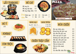 Menu tháng 10/2020