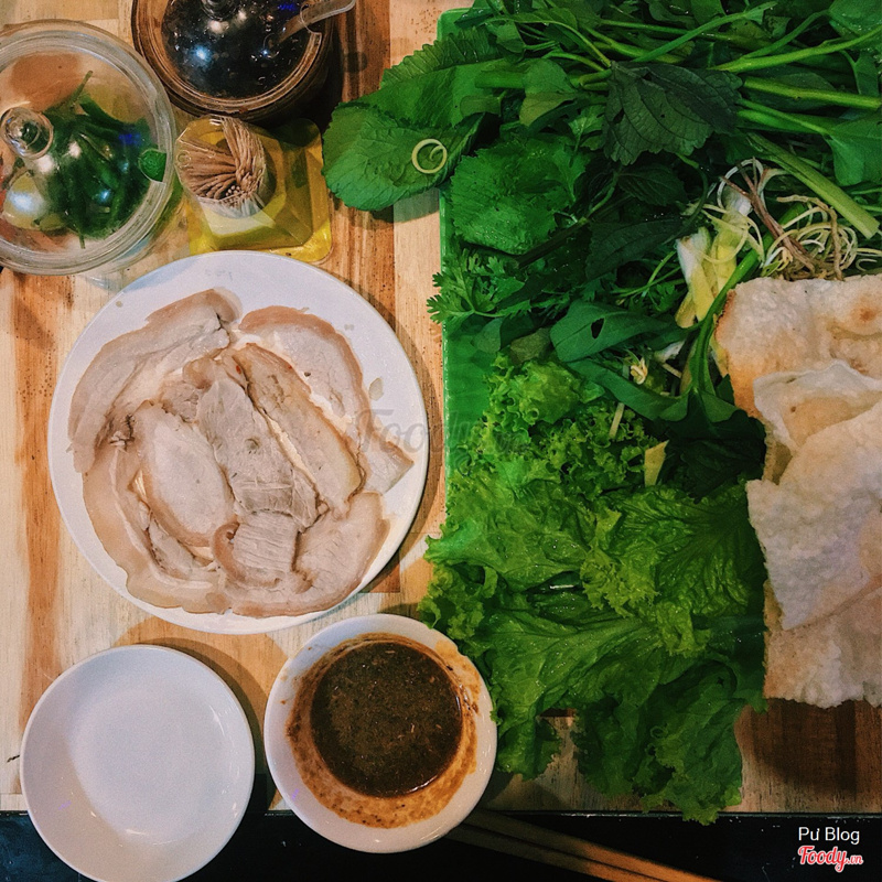 Thịt heo cuốn bánh tráng