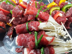 Bò nướng nấm kim chi