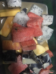 Chất lượng k ổn định, thiếu dâu, nho, dưa như giới thiệu