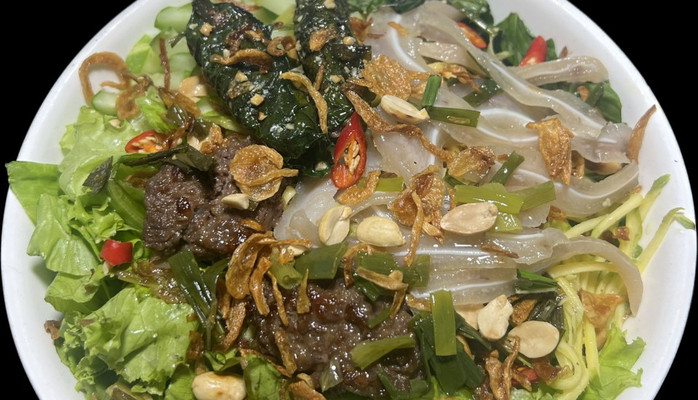 Bún Bò Nướng Mắm Nêm - Bún Chả Giò & Gỏi Xoài 