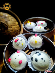 B&#225;nh bao kim sa, matcha, chocolate tạo h&#236;nh si&#234;u cute