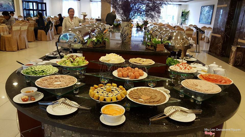 Một gowsc của buffet sáng