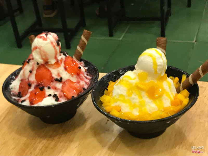 Strawberry and Mango Bingsu