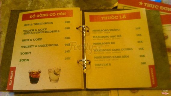 Thực đơn Cộng caphe