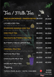 Menu Riverside Bistro