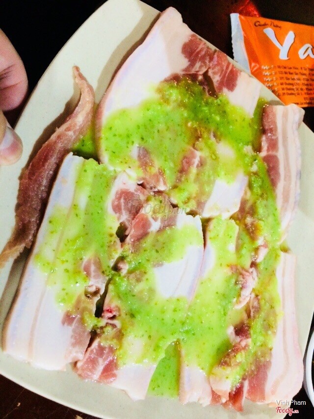 Ba rọi nướng muối ớt xanh