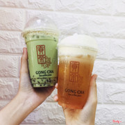 Matcha đậu đỏ phủ cốm + olong kem sữa