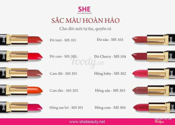 10 sắc màu hoàn hảo của son tươi SHE