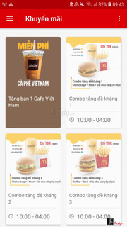 M&#243;n ăn &amp; khung giờ đc FREE