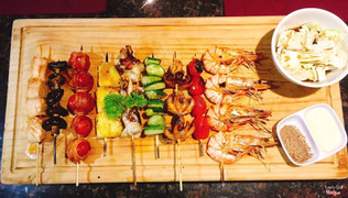 Assorted Seafood Skewer - Xiên hải sản