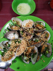 sò lông nướng mỡ hành