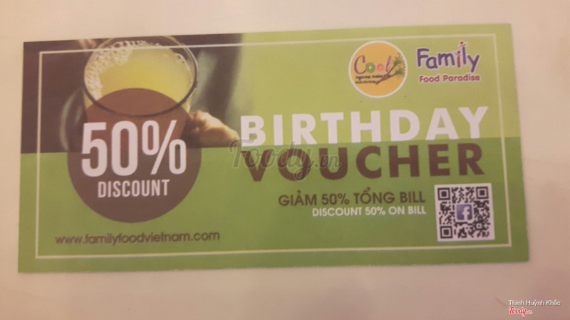 Birthday voucher Cool Sugarcane