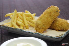 Món fish & chips (75k)