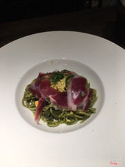 Pasta thịt vịt, nhân bacon muối