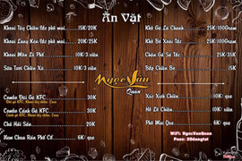 menu ăn vặt