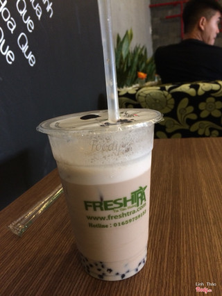 Trà sữa tiên hưởng + trân châu mini