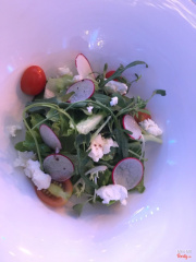 Mesclun salad with goat cheese