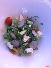 Mesclun salad with goat cheese